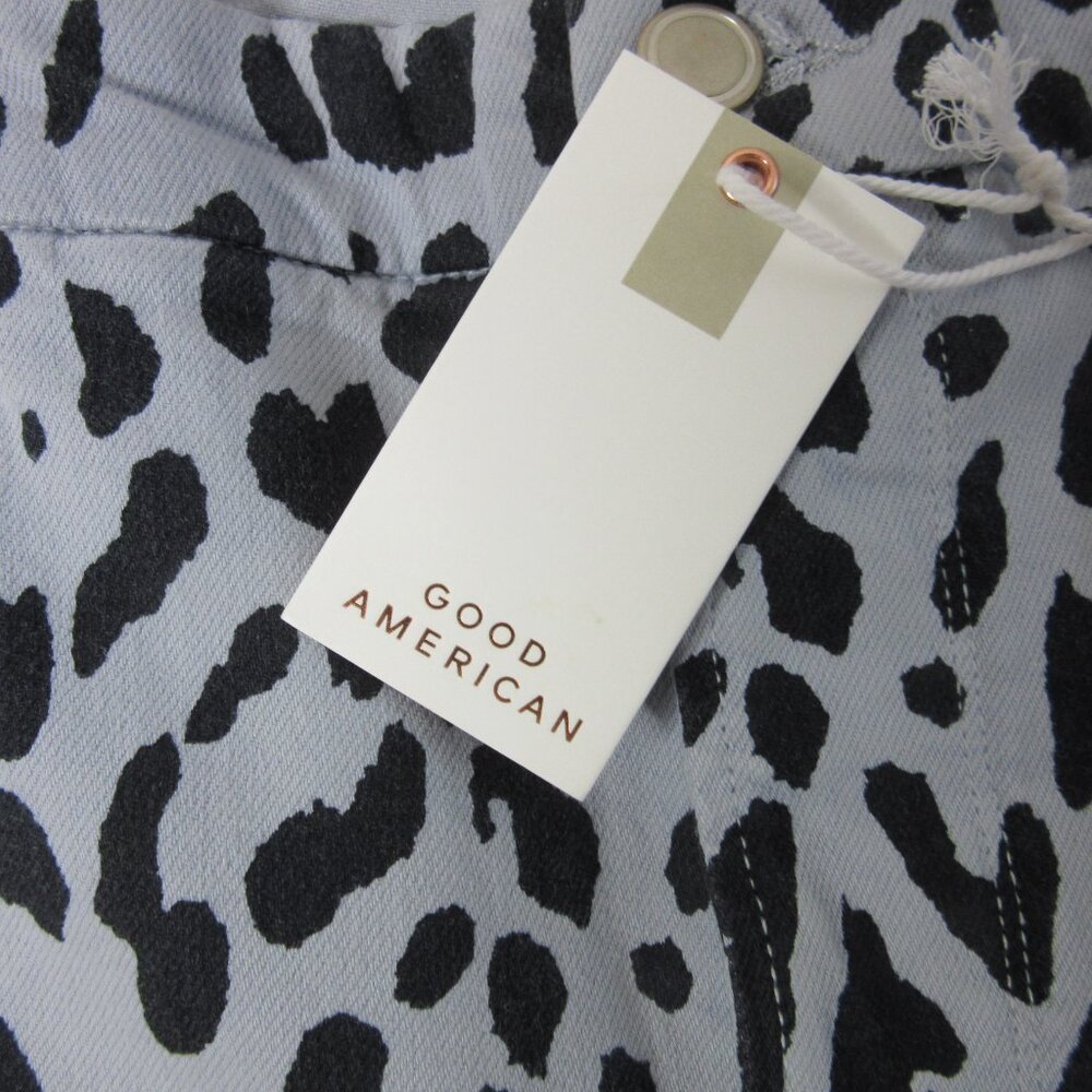 Good American Jeans Good Icon Straight Mineral Glass Leopard Plus Size 20 NWT - Picture 5 of 16